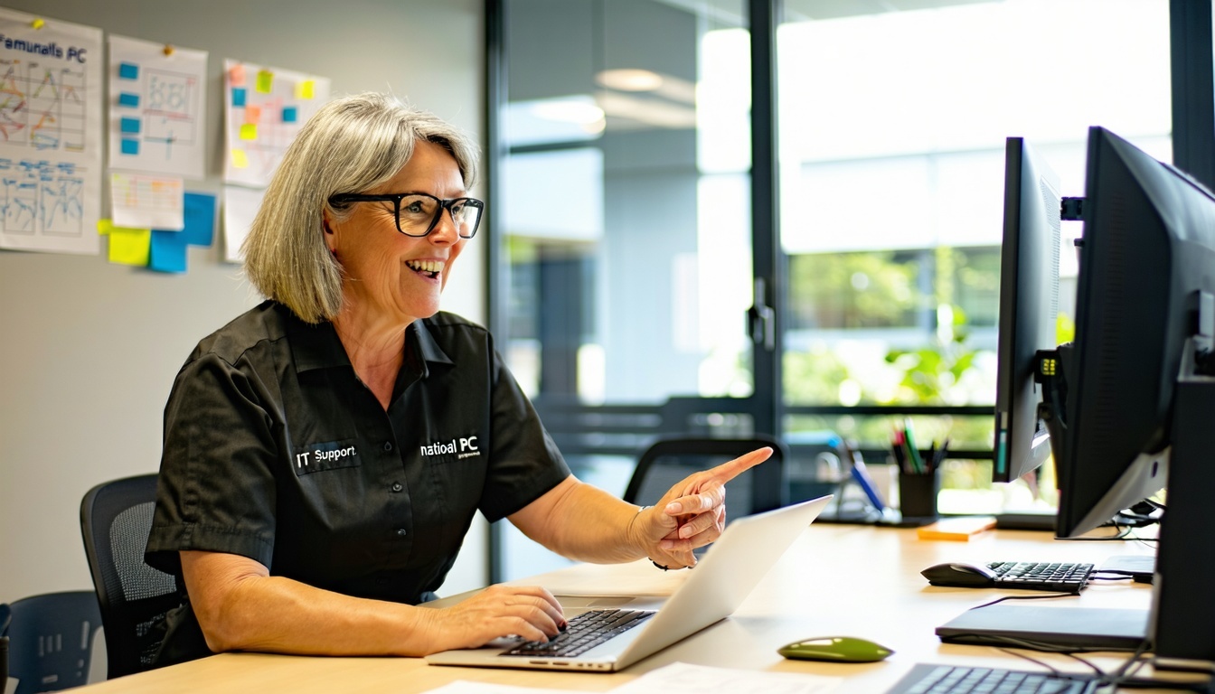 staff member at desk